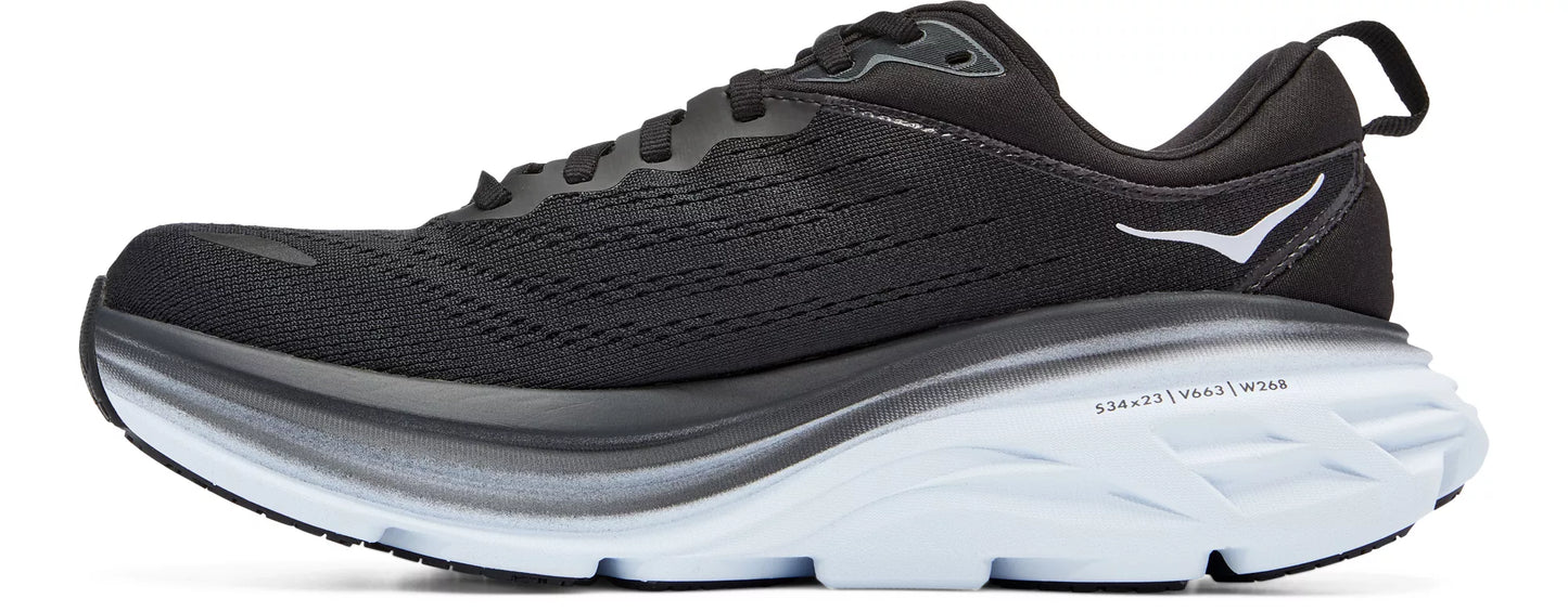 HOKA Bondi 8 Black White