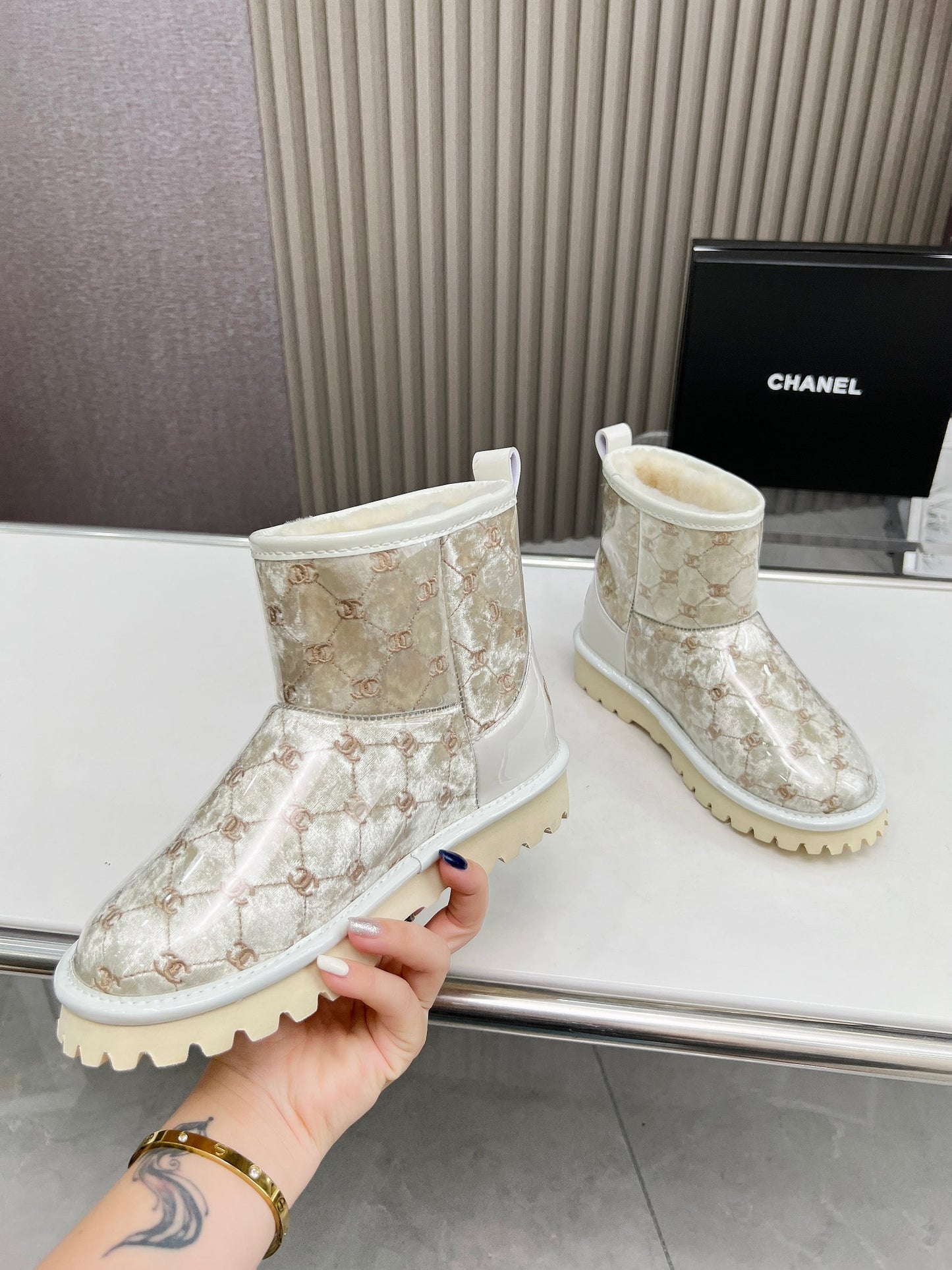 Ugg Boots Chanel Collab Creme