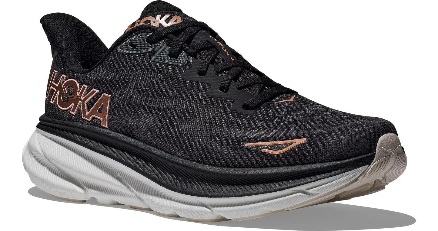 HOKA Clifton 9 Black Rose Gold