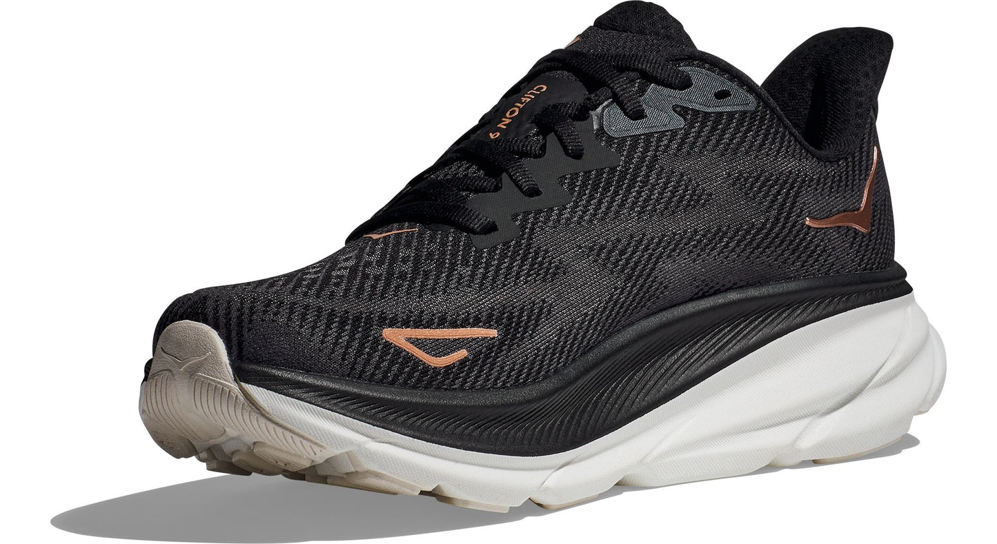 HOKA Clifton 9 Black Rose Gold