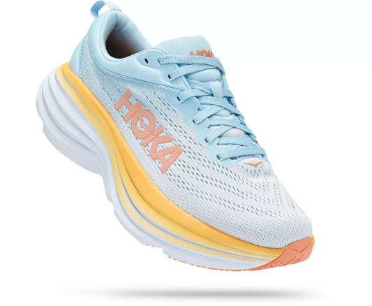 HOKA Bondi 8 Light Blue Orange