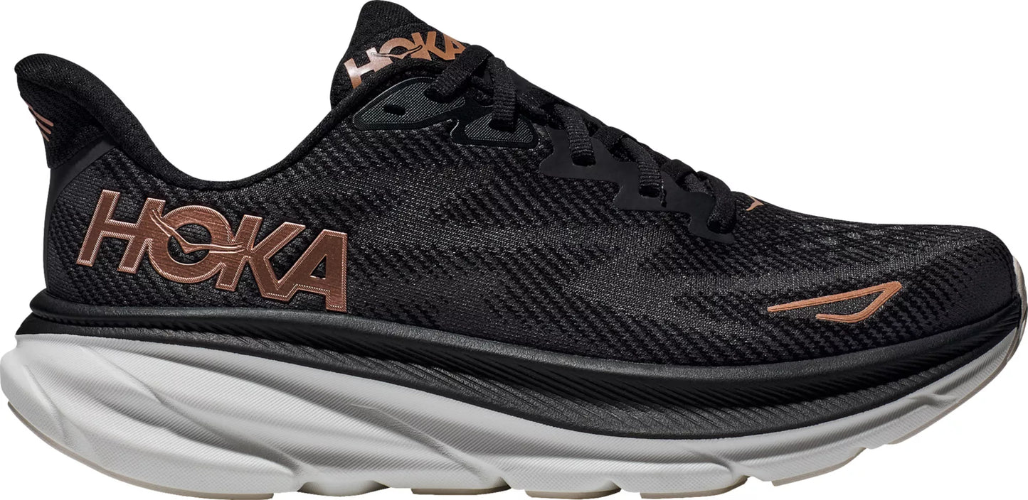 HOKA Clifton 9 Black Rose Gold