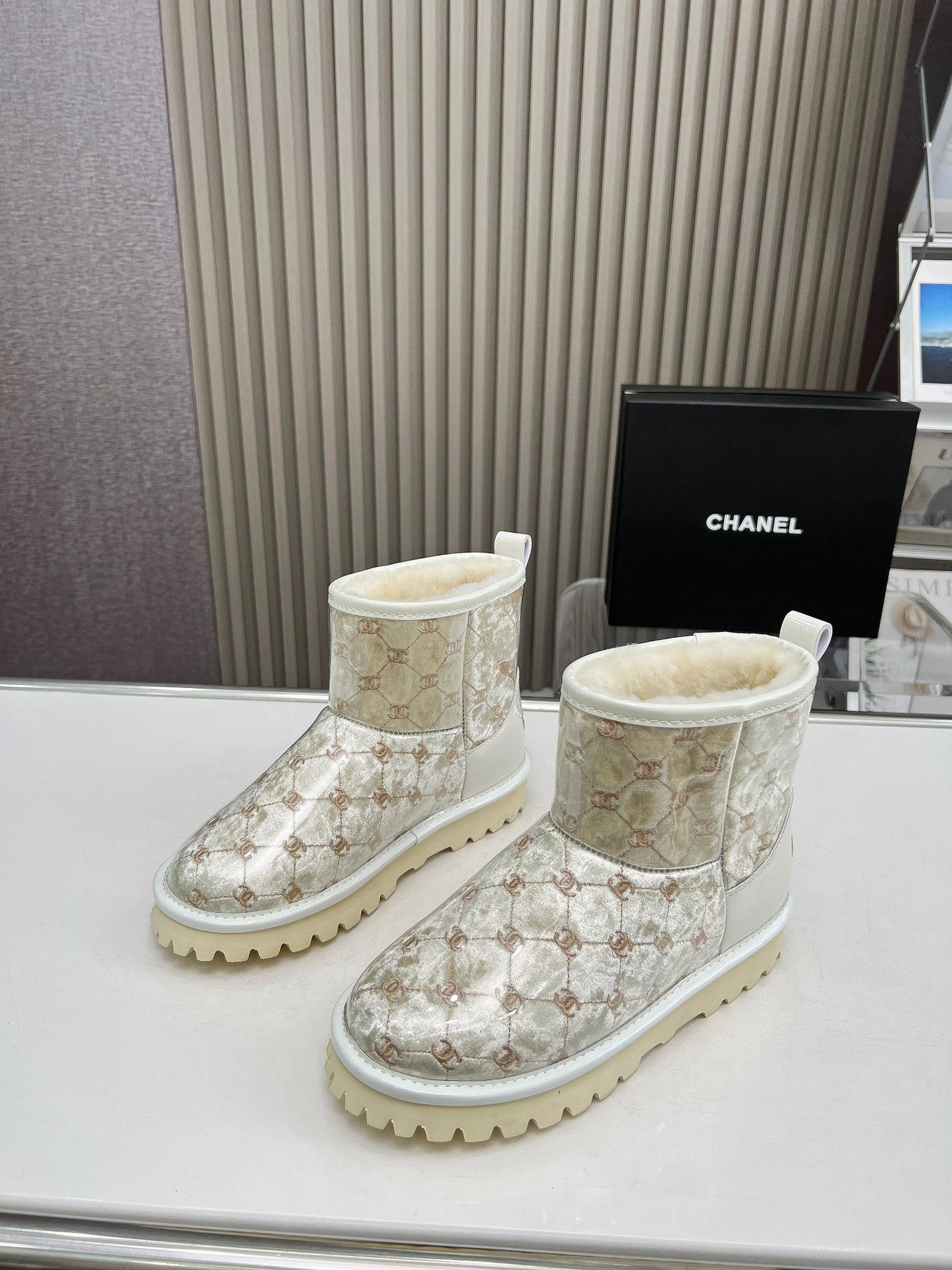 Ugg Boots Chanel Collab Creme