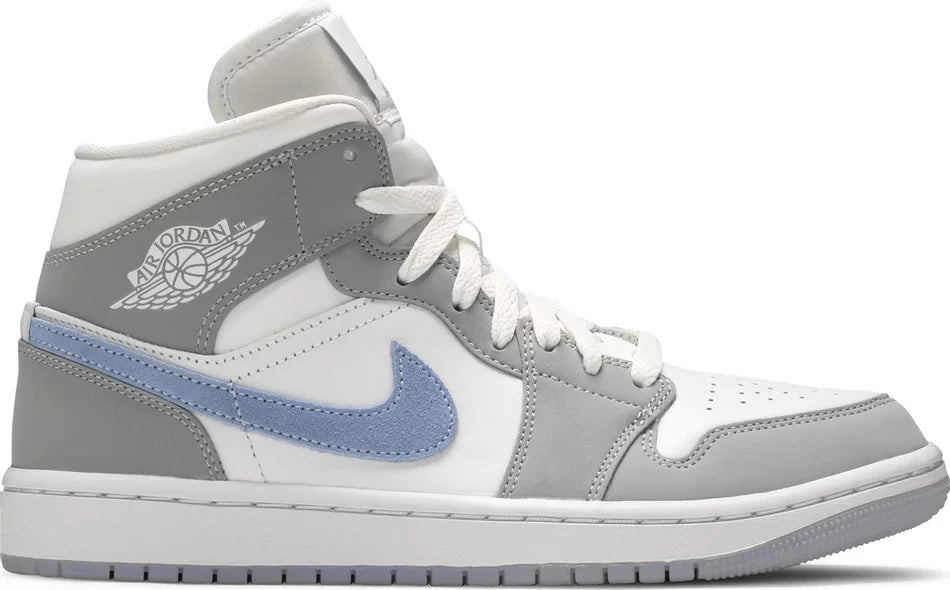 WMNS AIR JORDAN 1 MID 'WOLF GREY ALUMINUM'