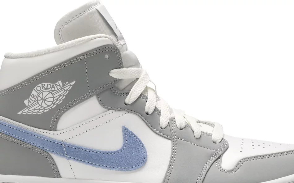 WMNS AIR JORDAN 1 MID 'WOLF GREY ALUMINUM'